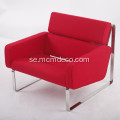 Röd Cashmere Fabric Lounge Soffa